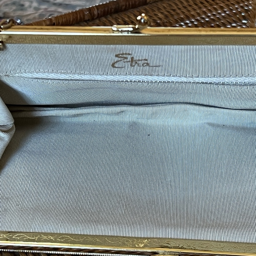 Mid Century Designer Bags. Formal Beaded and Leather Bags. 1950s Evening Clutch - Picture 6 of 9